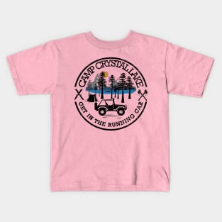 Camp Crystal Lake, Get in the Running Car Kids T-Shirt